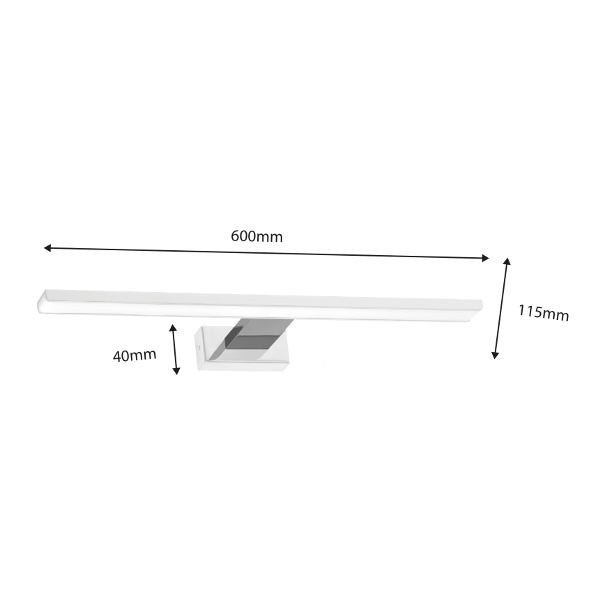 LED-Spiegelbeleuchtung für Badezimmer SHINE LED/13,8W/230V IP44 weiß/glänzendes Chrom