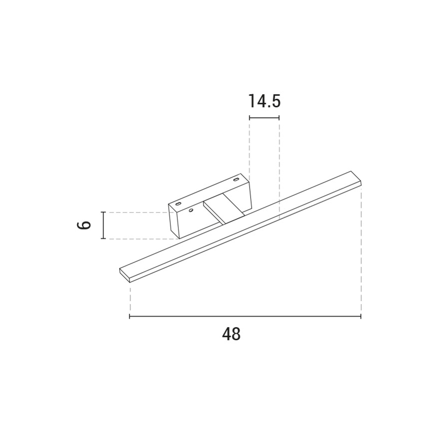 LED-Spiegelbeleuchtung LED/10W/230V 3000K glänzendes Chrom