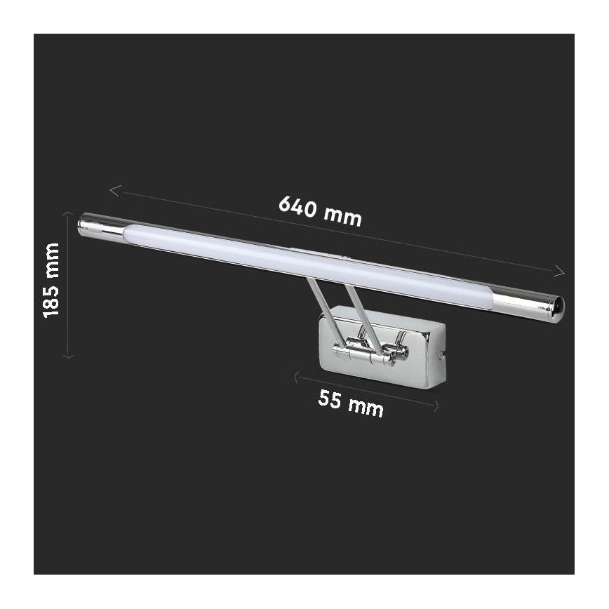 LED Spiegelbeleuchtung LED/13W/230V 3000K 64cm chrom-