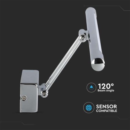 LED-Spiegelbeleuchtung LED/9W/230V 3000K 50cm glänzendes Chrom