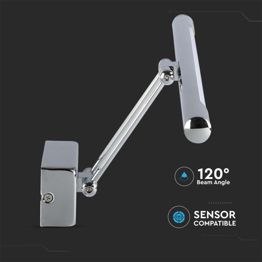 LED-Spiegelbeleuchtung LED/9W/230V 3000K 50cm glänzendes Chrom