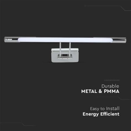 LED-Spiegelbeleuchtung LED/9W/230V 3000K 50cm glänzendes Chrom