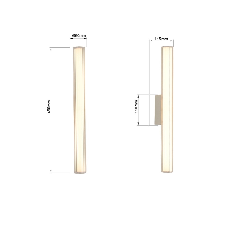 LED-Spiegelleuchte für das Badezimmer LINEA LED/8W/230V 3000/4000/6000K IP44 45 cm weiß