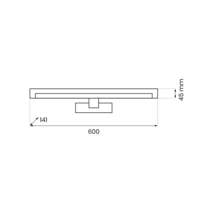 LED-Spiegelleuchte für Badezimmer MIRORE LED/10W/230V 60 cm IP44 schwarz