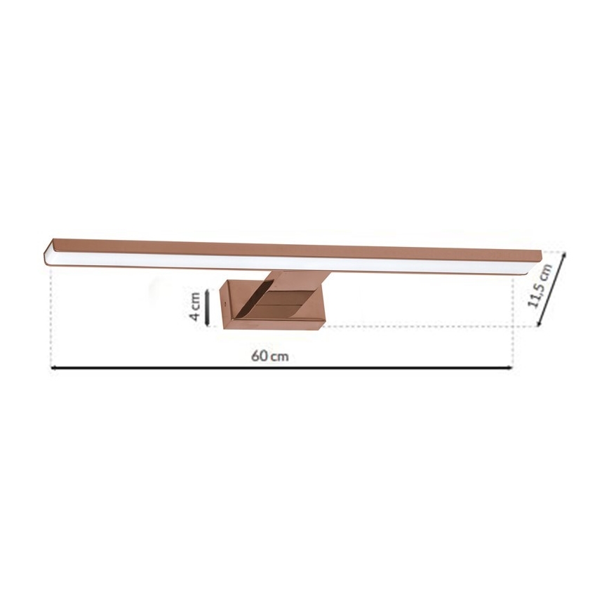 LED-Spiegelleuchte für das Badezimmer SHINE LED/13,8W/230V 60 cm IP44 Roségold