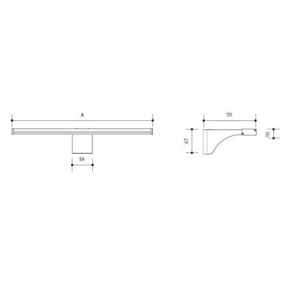 LED-Spiegelleuchte fürs Bad ELESAR LED/8W/230V IP44 3000K