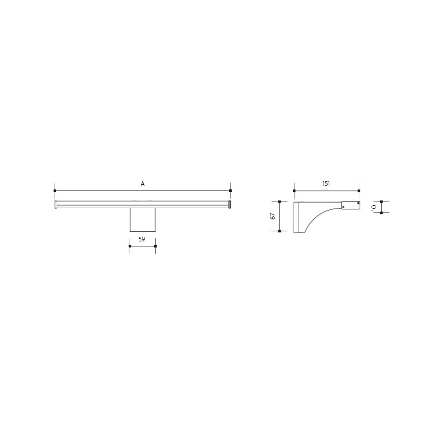 LED-Spiegelleuchte fürs Bad ELESAR LED/8W/230V IP44 3000K