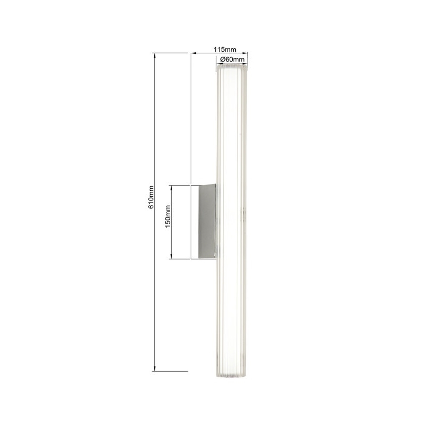 LED-Spiegelleuchte für Badezimmer LINEA LED/12W/230V 3000/4000/6000K IP44 61 cm glänzender Chrom