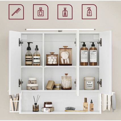 LED-Spiegelschrank für das Badezimmer SKY 70x70x16 cm 230V weiß