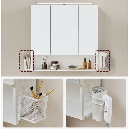 LED-Spiegelschrank für das Badezimmer SKY 70x70x16 cm 230V weiß
