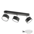 LED-Spot CLARK 3xGX53/10W/230V schwarz