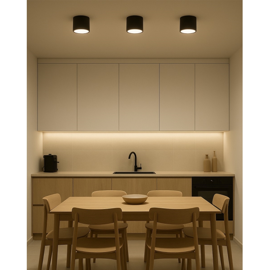 LED-Spot LED/10W/230V 3000/4000/6400K Ø 12 cm schwarz