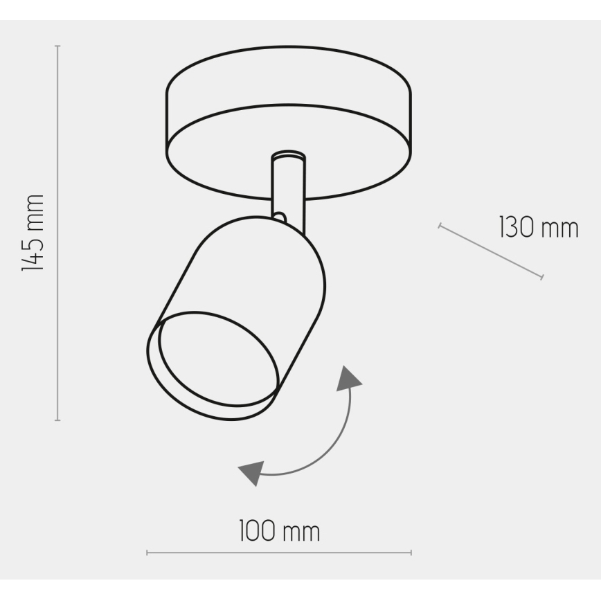LED-Spot TOP 1xGU10/10W/230V gold/schwarz