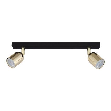 LED-Spot TOP 2xGU10/10W/230V schwarz/gold