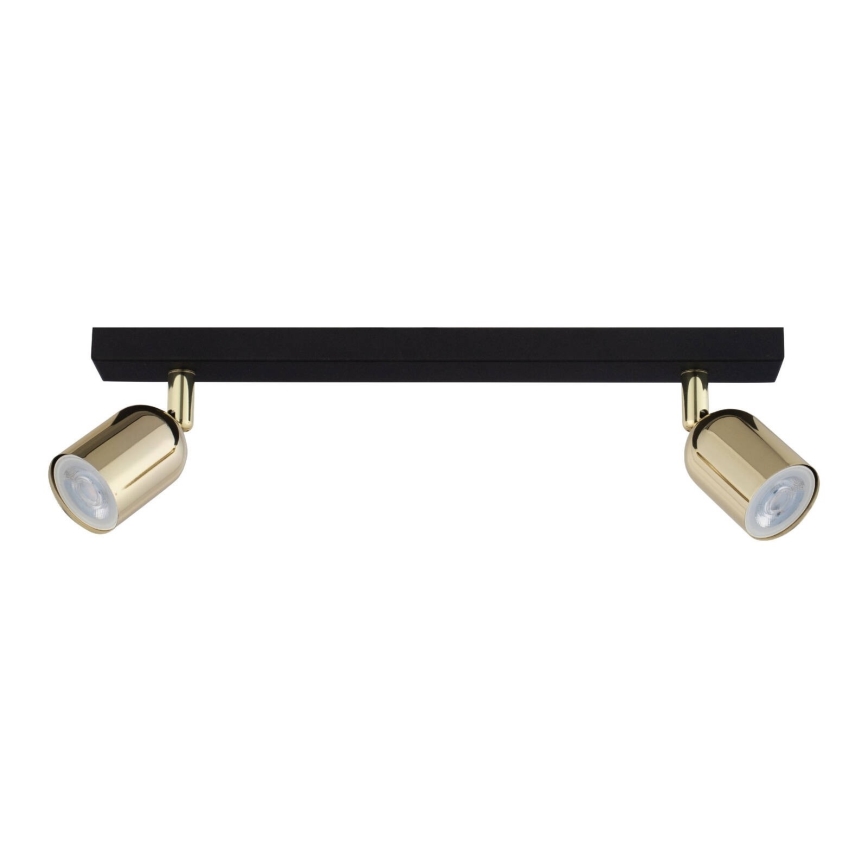 LED-Spot TOP 2xGU10/10W/230V schwarz/gold