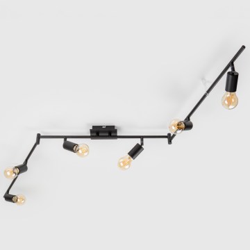 LED-Spotleuchte 6xE27/6,5W/230V schwarz