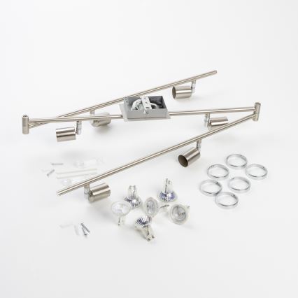 LED-Spotleuchte 6xGU10/5W/230V mattchrom