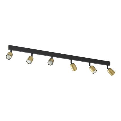 LED-Spotleuchte TOP 6xGU10/10W/230V gold/schwarz