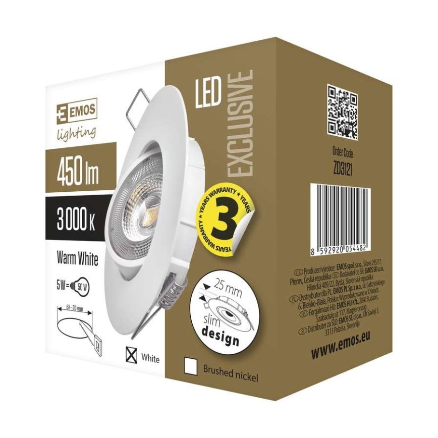 LED Spotlight Exclusive LED/5W/230V 3000 K
