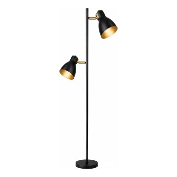 LED Stehlampe 2xE27/7W/230V 2700K schwarz
