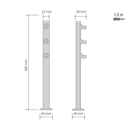 LED Stehlampe PICCO 3xLED/5,4W/500mA