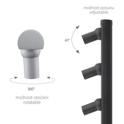 Panlux P2/NBT - LED Spotlight PICCO TRIO 1x3LED/5,4W/500mA