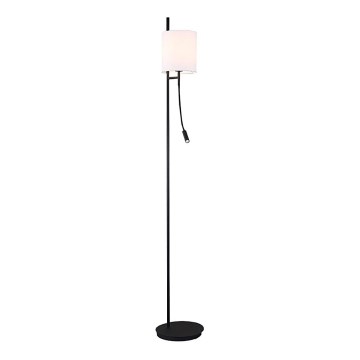 LED-Stehlampe TOKYO 1xE27/40W/230V + LED/3W schwarz/weiß