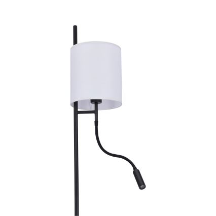 LED-Stehlampe TOKYO 1xE27/40W/230V + LED/3W schwarz/weiß