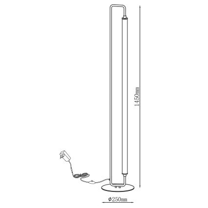 LED-Stehleuchte FELICJA LED/24W/230V 4000K schwarz