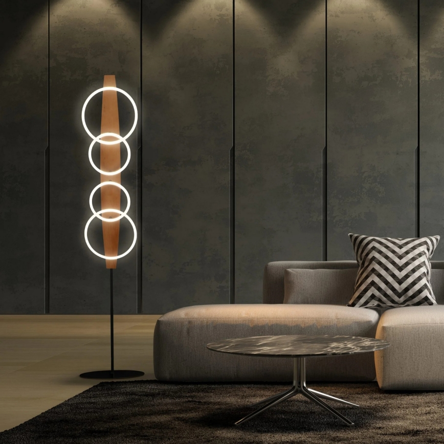 LED Stehleuchte MELISA LED/25W/230V Kiefer