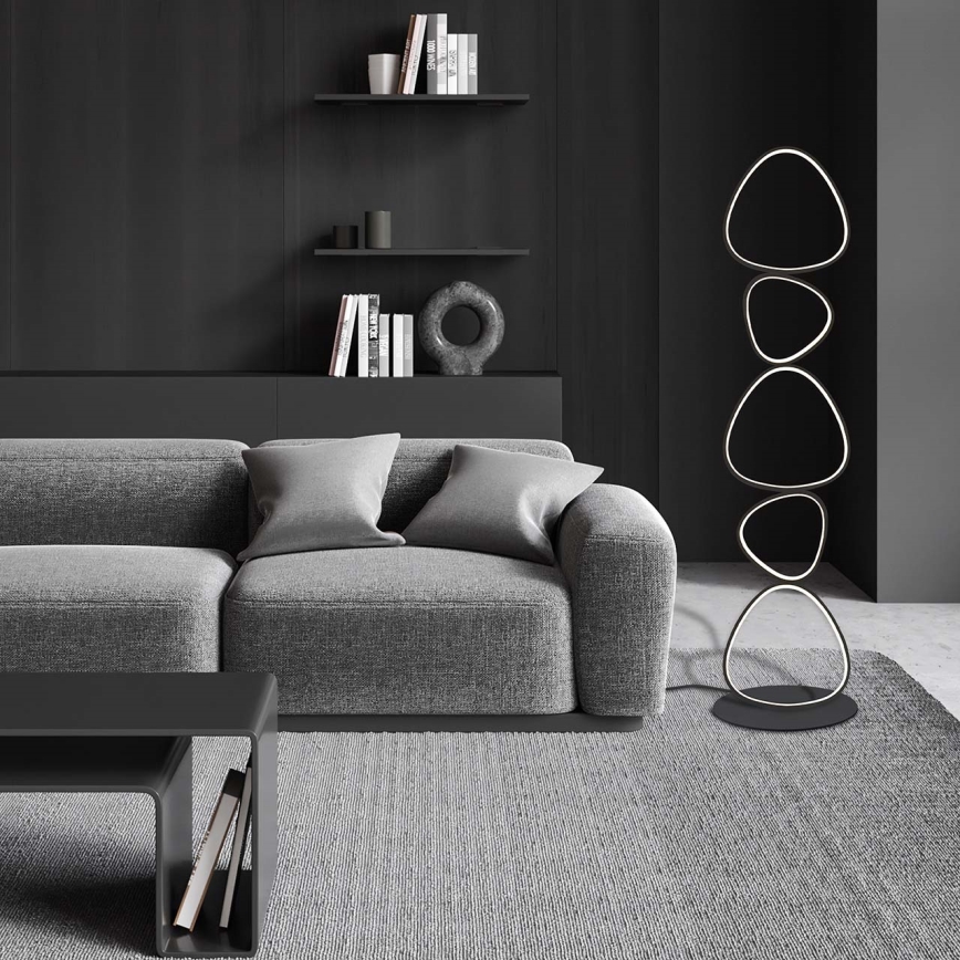 LED Stehleuchte PETRA LED/48W/230V schwarz