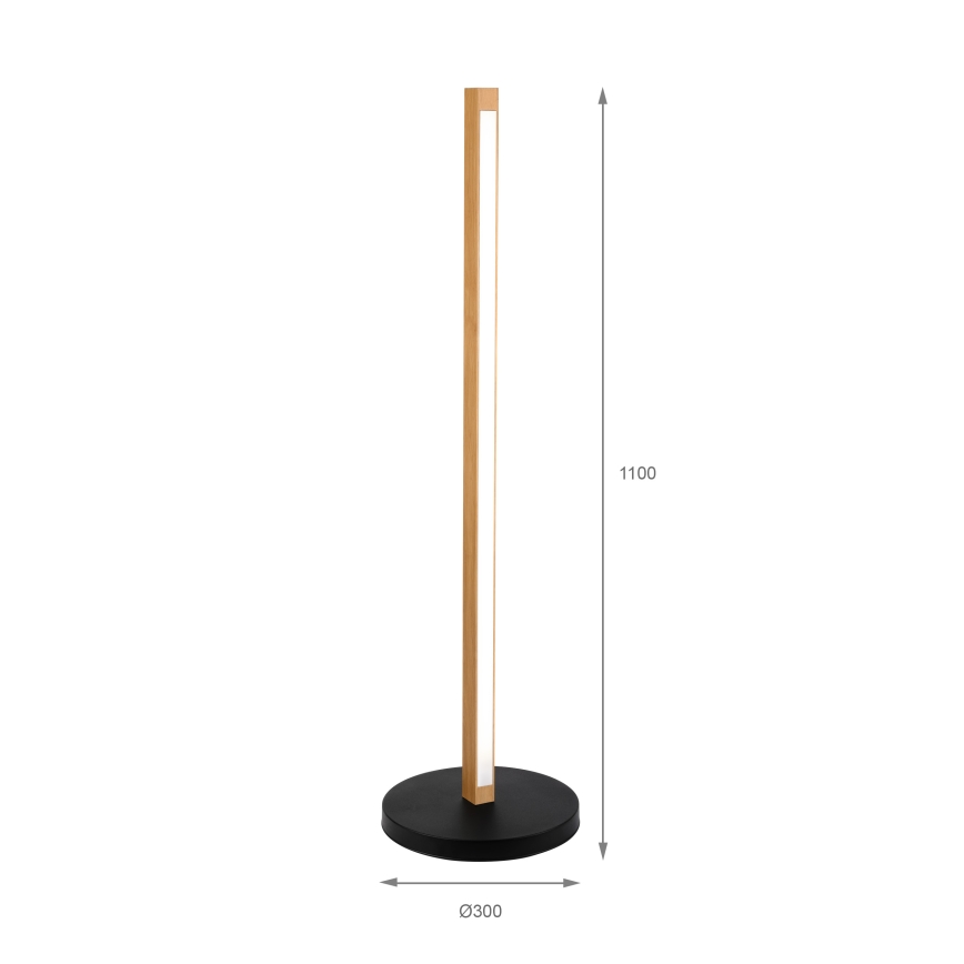 LED Stehleuchte VERDE LED/18W/230V 3000K Eiche/Schwarz