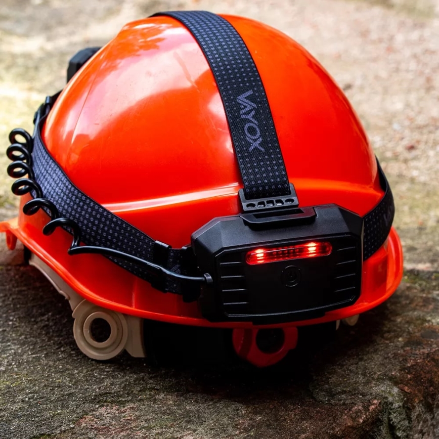 LED wiederaufladbare Stirnlampe mit Dimmfunktion, Sensor, Powerbank-Funktion und rotem Licht LED/10W/5V IP44 1200 lm 4000 mAh