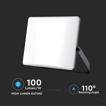 LED-Strahler LED/100W/230V 3000/4000/6500K IP65 schwarz