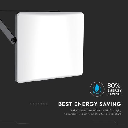 LED-Strahler LED/30W/230V 3000/4000/6500K IP65 schwarz