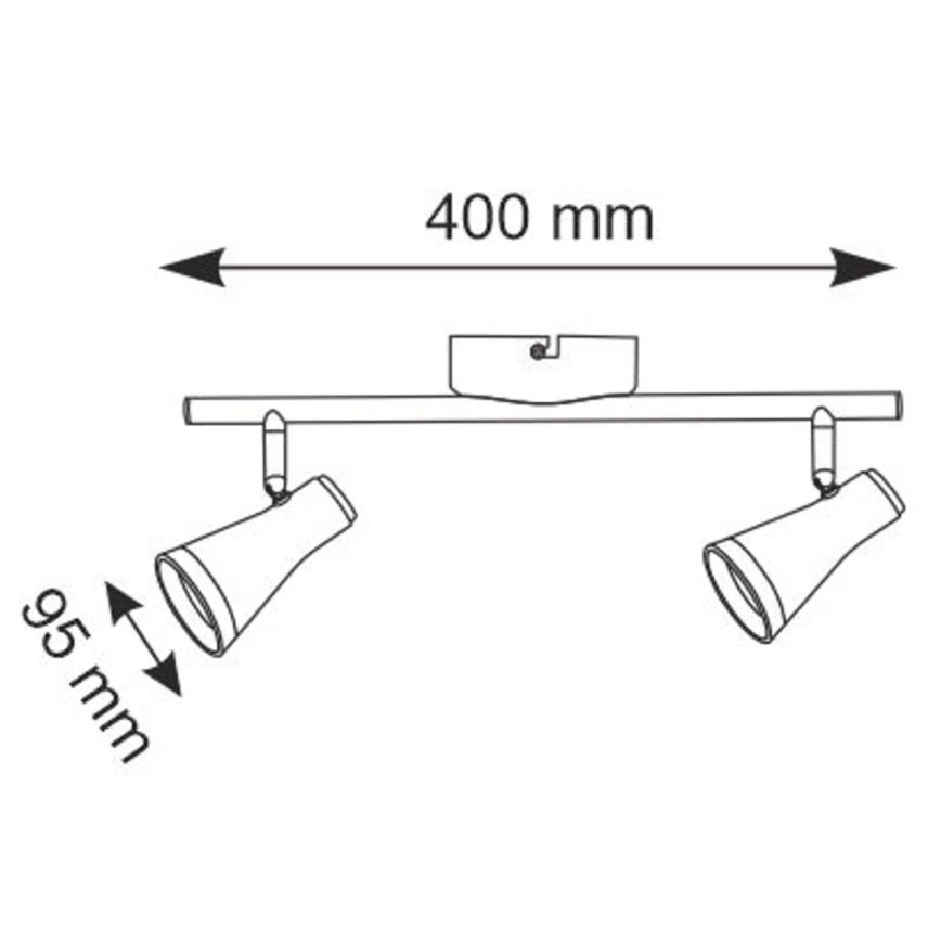 LED-Strahler BERG 2xLED/4,2W/230V schwarz