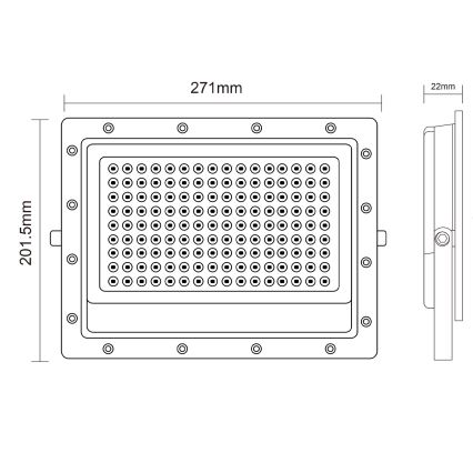 LED-Strahler für den Außenbereich LED/150W/230V 5000K IP65 grau