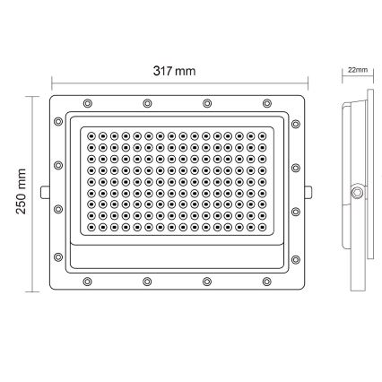 LED-Strahler für den Außenbereich LED/200W/230V 5000K IP65 grau