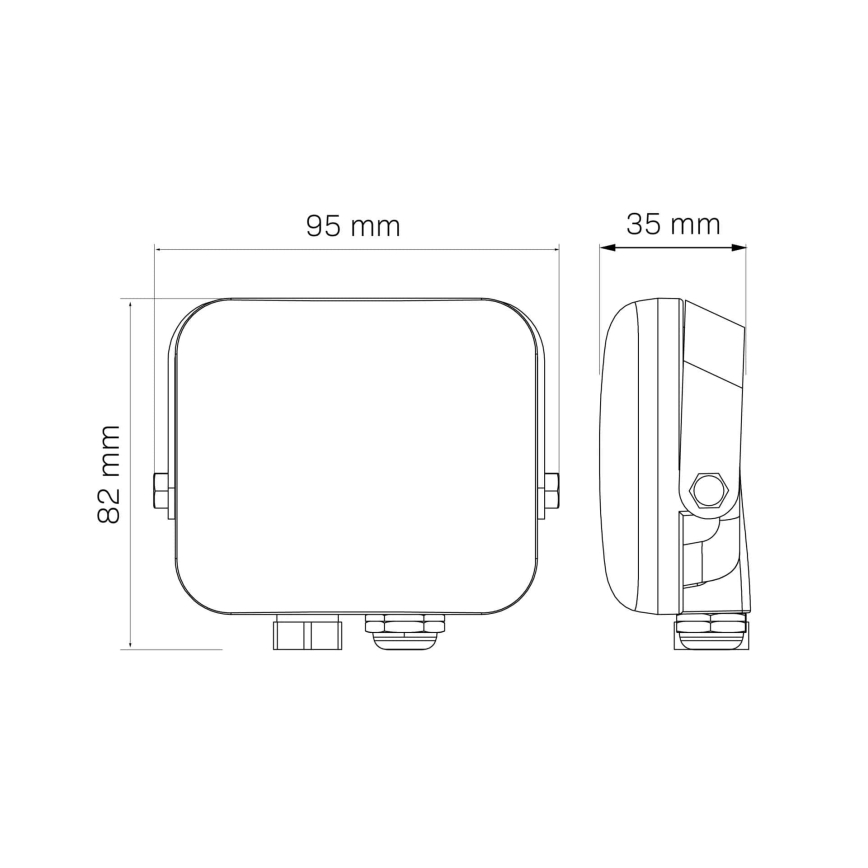 LED-Strahler für den Außenbereich MILKY LED/10W/230V 4000K IP65 schwarz