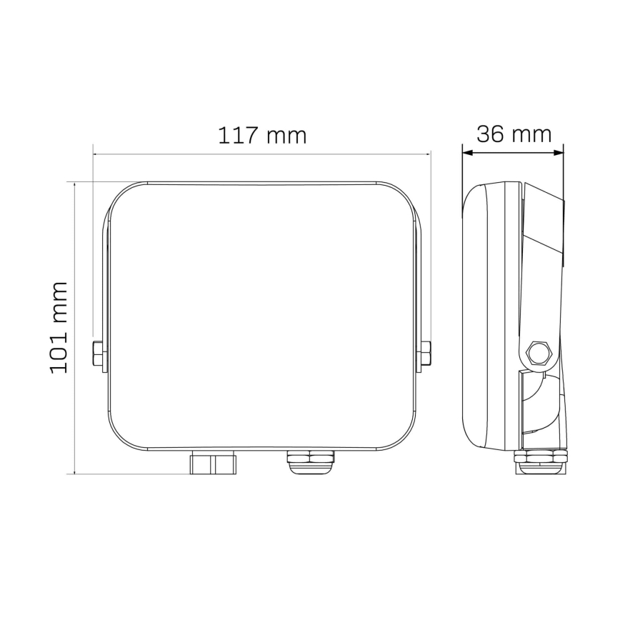 LED-Strahler für den Außenbereich MILKY LED/20W/230V 4000K IP65 schwarz
