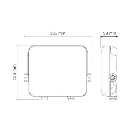 LED-Strahler für den Außenbereich MILKY LED/30W/230V 4000K IP65 schwarz