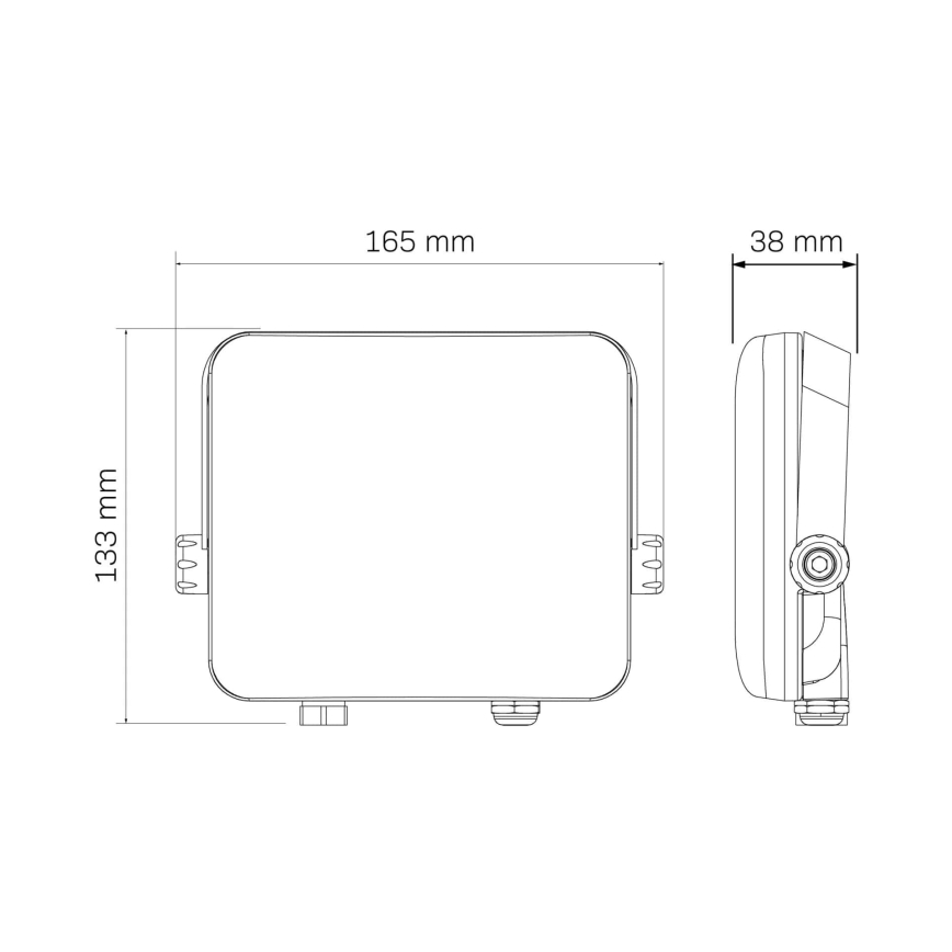 LED-Strahler für den Außenbereich MILKY LED/30W/230V 4000K IP65 schwarz