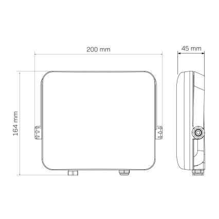 LED-Strahler für den Außenbereich MILKY LED/50W/230V 4000K IP65 schwarz