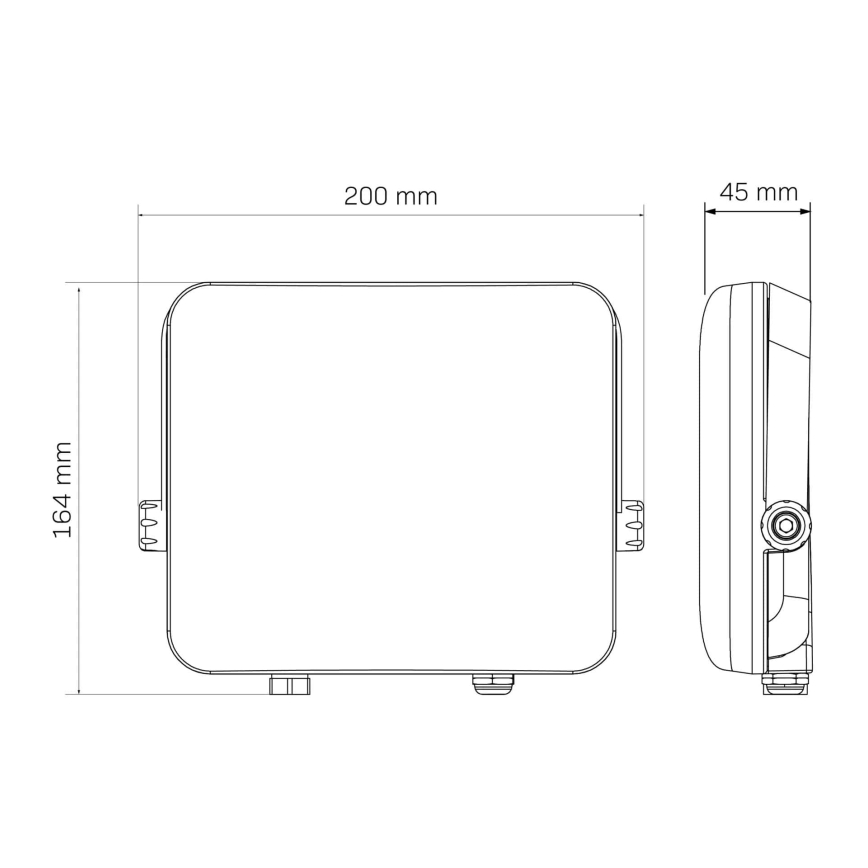 LED-Strahler für den Außenbereich MILKY LED/50W/230V 4000K IP65 schwarz
