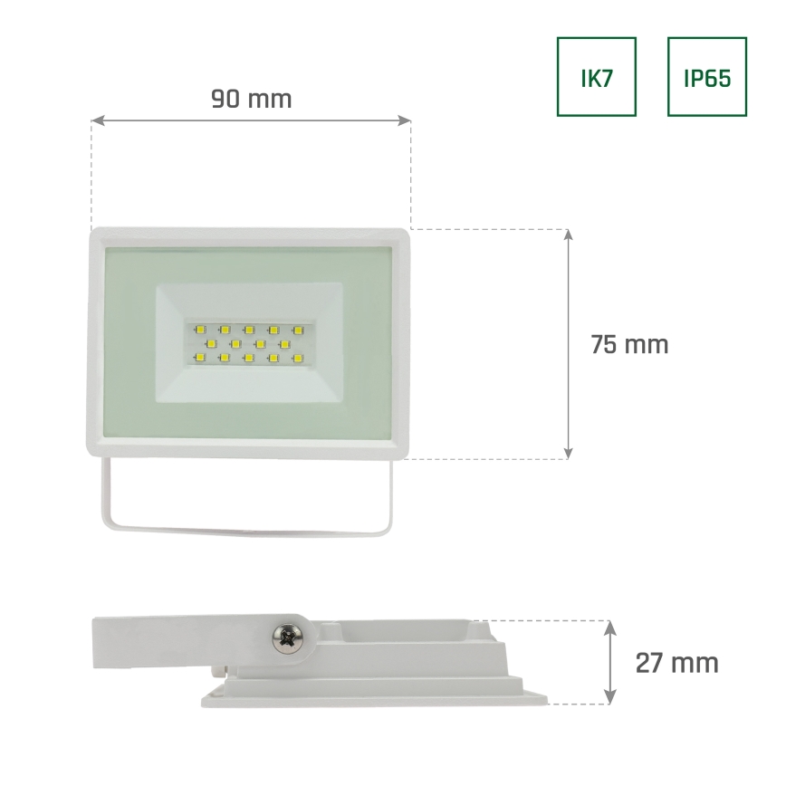 LED-Strahler für den Außenbereich NOCTIS LUX 3 LED/10W/230V 4000K IP65 weiß