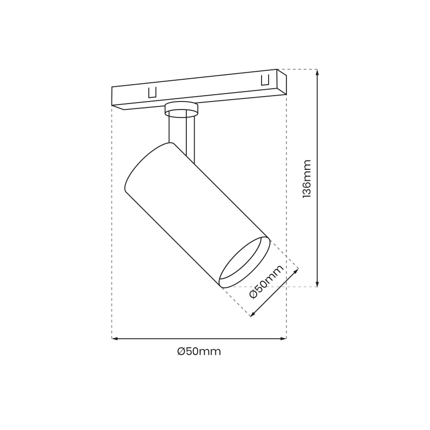LED-Strahler für Schienensystem MAGNETIC TRACK LED/10W/48V schwarz