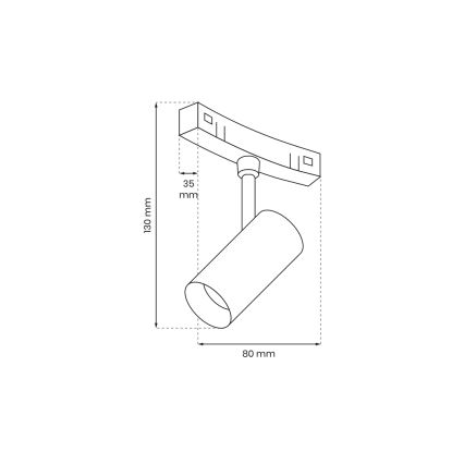 LED-Strahler für Schienensystem MAGNETIC TRACK LED/7W/48V 3000K schwarz