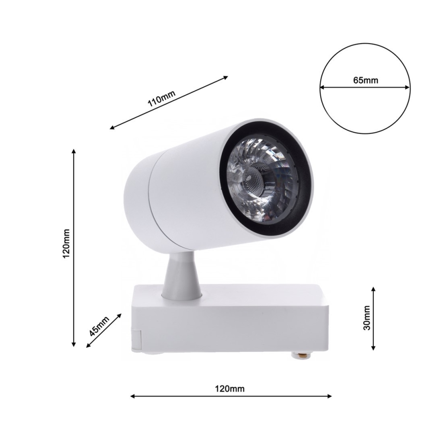 LED-Strahler für Schienensystem TRACK LIGHT LED/7W/230V 4000K weiß
