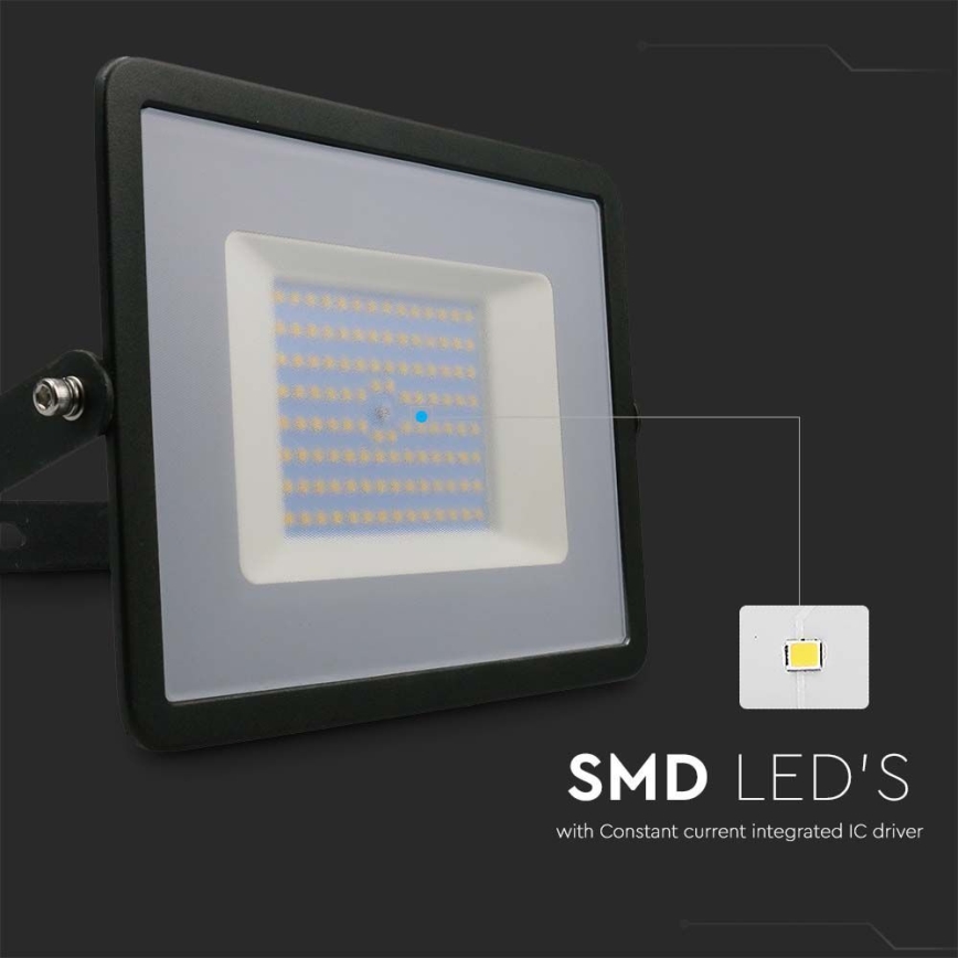 LED-Strahler LED/100W/230V 6500K IP65 schwarz