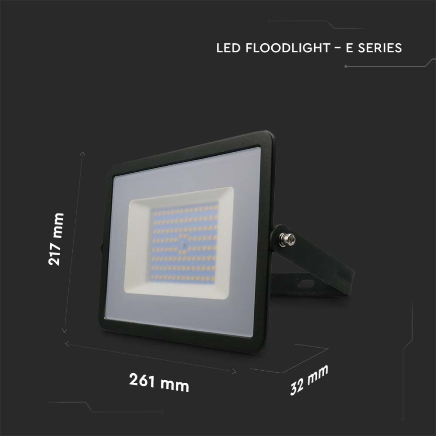 LED-Strahler LED/100W/230V 6500K IP65 schwarz